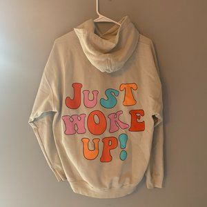 Hangover Hoodies "Just Woke Up", size large